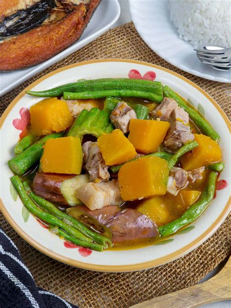 pinakbet description|Pinakbet Tagalog with Pork Belly .